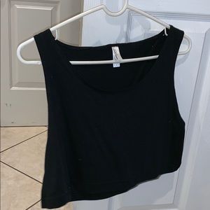 American Apparel Black Crop Top